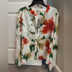 Shimmer floral jacket